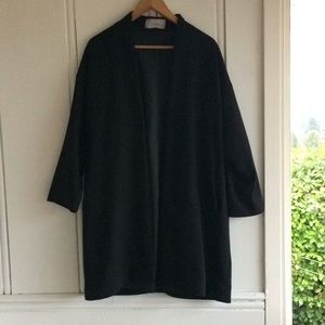 OAK + FORT | Oversized Black Open Jacket